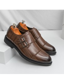 Pointed-toe Business Formal Leather Boots