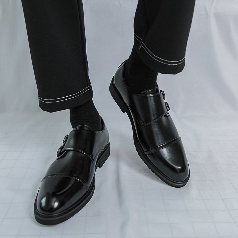 Pointed-toe Business Formal Leather Boots